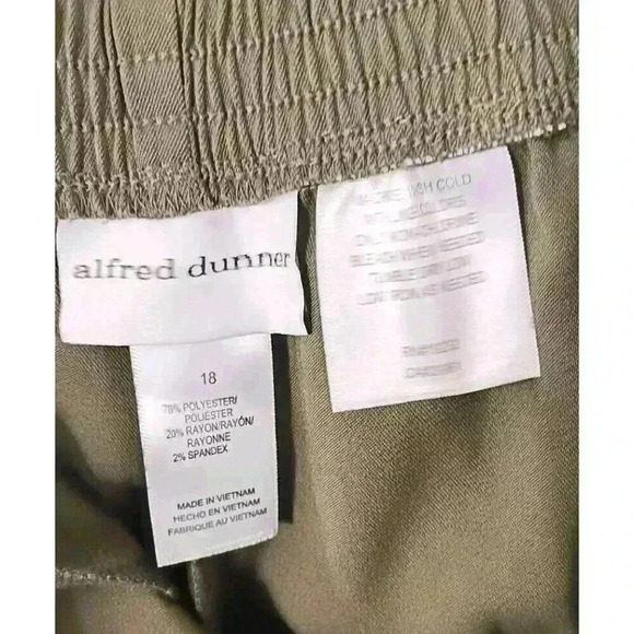 Alfred Dunner Olive Green Trousers - Picture 3 of 5